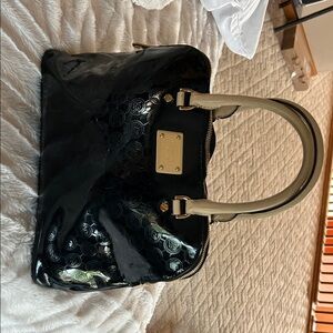 MICHAEL Michael Kors Black and Tan Satchel